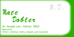 mate dobler business card