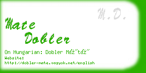 mate dobler business card